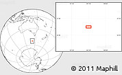 Blank Location Map of the area around 53° 1' 29" S, 141° 10' 30" E