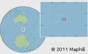 Savanna Style Location Map of the area around 53° 1' 29" S, 141° 10' 30" E