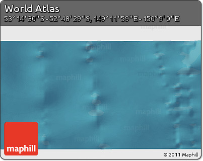 Satellite 3D Map of the Area around 53° 1' 29" S, 149° 40' 30" E