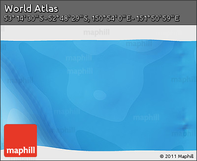Political 3D Map of the Area around 53° 1' 29" S, 151° 22' 30" E