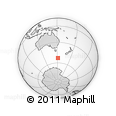 Outline Map of the Area around 53° 1' 29" S, 151° 22' 30" E, rectangular outline