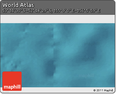 Satellite 3D Map of the Area around 53° 1' 29" S, 155° 37' 30" E
