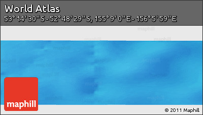 Physical Panoramic Map of the Area around 53° 1' 29" S, 155° 37' 30" E