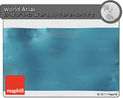 Satellite 3D Map of the Area around 53° 1' 29" S, 161° 34' 29" E