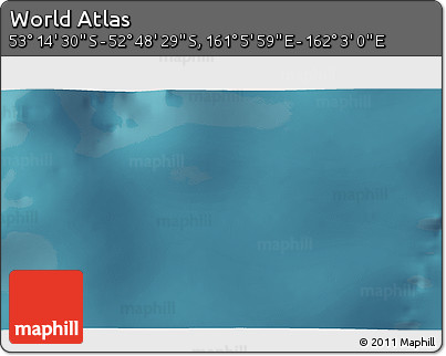 Satellite 3D Map of the Area around 53° 1' 29" S, 161° 34' 29" E