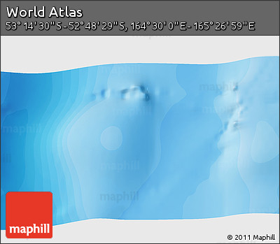 Political 3D Map of the Area around 53° 1' 29" S, 164° 58' 29" E