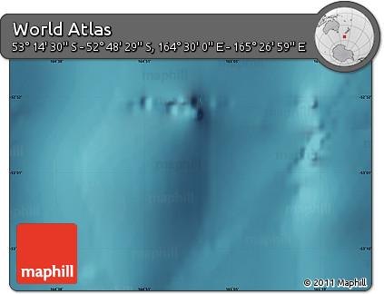 Satellite Map of the Area around 53° 1' 29" S, 164° 58' 29" E