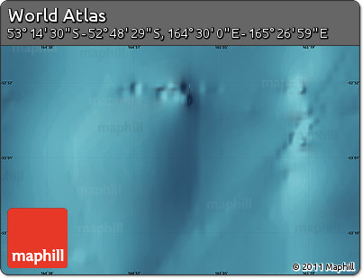 Satellite Map of the Area around 53° 1' 29" S, 164° 58' 29" E