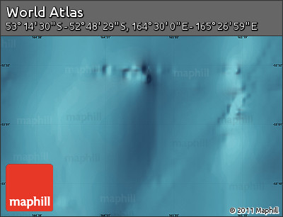 Satellite Map of the Area around 53° 1' 29" S, 164° 58' 29" E