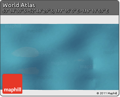 Satellite 3D Map of the Area around 53° 1' 29" S, 177° 43' 29" E