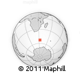 Outline Map of the Area around 53° 1' 29" S, 33° 13' 30" E, rectangular outline