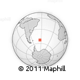 Outline Map of the Area around 53° 1' 29" S, 33° 55' 29" W, rectangular outline