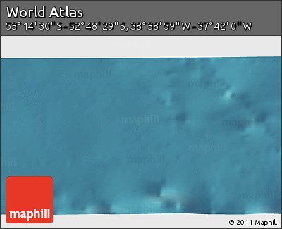 Satellite 3D Map of the Area around 53° 1' 29" S, 38° 10' 29" W