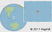 Savanna Style Location Map of the area around 53° 1' 29" S, 38° 10' 29" W