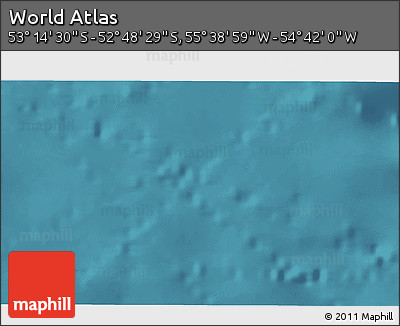 Satellite 3D Map of the Area around 53° 1' 29" S, 55° 10' 29" W