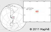 Blank Location Map of the area around 53° 1' 29" S, 56° 1' 29" W