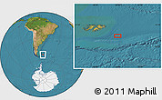 Satellite Location Map of the area around 53° 1' 29" S, 56° 1' 29" W