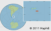 Savanna Style Location Map of the area around 53° 1' 29" S, 57° 43' 30" W