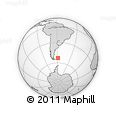 Outline Map of the Area around 53° 1' 29" S, 58° 34' 30" W, rectangular outline