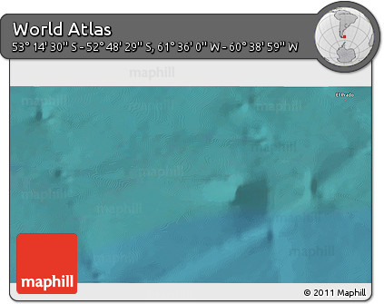 Satellite 3D Map of the Area around 53° 1' 29" S, 61° 7' 30" W