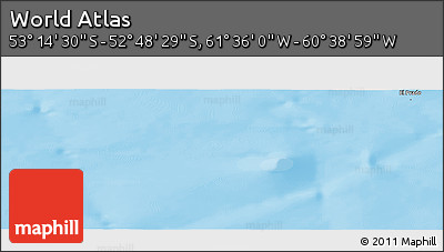 Political Panoramic Map of the Area around 53° 1' 29" S, 61° 7' 30" W