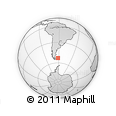 Outline Map of the Area around 53° 1' 29" S, 61° 58' 30" W, rectangular outline