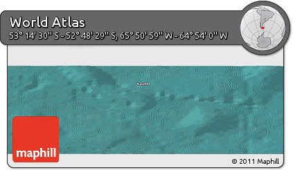 Satellite Panoramic Map of the Area around 53° 1' 29" S, 65° 22' 30" W
