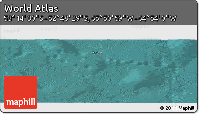 Satellite Panoramic Map of the Area around 53° 1' 29" S, 65° 22' 30" W