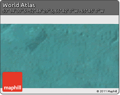 Satellite 3D Map of the Area around 53° 1' 29" S, 66° 13' 29" W