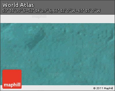 Satellite 3D Map of the Area around 53° 1' 29" S, 66° 13' 29" W