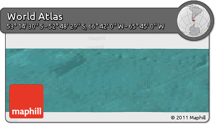 Satellite Panoramic Map of the Area around 53° 1' 29" S, 66° 13' 29" W