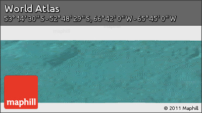 Satellite Panoramic Map of the Area around 53° 1' 29" S, 66° 13' 29" W