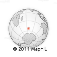 Outline Map of the Area around 53° 1' 29" S, 67° 13' 29" E, rectangular outline