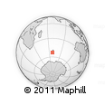 Outline Map of the Area around 53° 1' 29" S, 68° 4' 29" E, rectangular outline