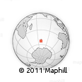 Outline Map of the Area around 53° 1' 29" S, 68° 55' 30" E, rectangular outline