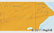Political 3D Map of the area around 53° 1' 29" S, 68° 46' 30" W