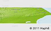 Physical Panoramic Map of the area around 53° 1' 29" S, 68° 46' 30" W