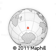 Outline Map of the Area around 53° 1' 29" S, 69° 46' 30" E, rectangular outline