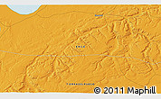 Political 3D Map of the area around 53° 1' 29" S, 69° 37' 30" W