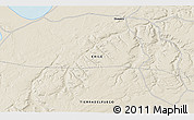 Shaded Relief 3D Map of the area around 53° 1' 29" S, 69° 37' 30" W