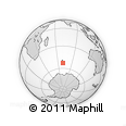 Outline Map of the Area around 53° 1' 29" S, 70° 37' 30" E, rectangular outline