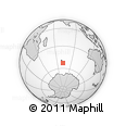 Outline Map of the Area around 53° 1' 29" S, 72° 19' 29" E, rectangular outline
