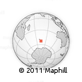 Outline Map of the Area around 53° 1' 29" S, 74° 1' 30" E, rectangular outline