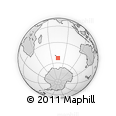 Outline Map of the Area around 53° 1' 29" S, 74° 52' 30" E, rectangular outline