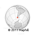 Outline Map of the Area around 53° 1' 29" S, 74° 43' 29" W, rectangular outline