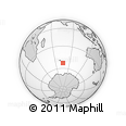 Outline Map of the Area around 53° 1' 29" S, 75° 43' 29" E, rectangular outline