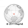 Outline Map of the Area around 53° 1' 29" S, 79° 58' 29" E, rectangular outline