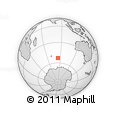 Outline Map of the Area around 53° 1' 29" S, 84° 13' 29" E, rectangular outline