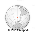 Outline Map of the Area around 53° 1' 29" S, 90° 52' 30" W, rectangular outline