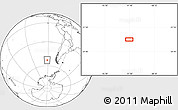 Blank Location Map of the area around 53° 1' 29" S, 91° 43' 29" W